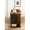 imageKate and Laurel Thaxter Modern Mango Wood CTable 20 x 10 x 28 Walnut Brown Transitional Wooden CShaped Table for Use as Bedroom Nightstand or Living Room DecorWalnut Brown