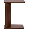 imageKate and Laurel Thaxter Modern Mango Wood CTable 20 x 10 x 28 Walnut Brown Transitional Wooden CShaped Table for Use as Bedroom Nightstand or Living Room DecorWalnut Brown