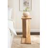 imageKate and Laurel Thaxter Modern Mango Wood CTable 20 x 10 x 28 Walnut Brown Transitional Wooden CShaped Table for Use as Bedroom Nightstand or Living Room DecorNatural