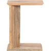 imageKate and Laurel Thaxter Modern Mango Wood CTable 20 x 10 x 28 Walnut Brown Transitional Wooden CShaped Table for Use as Bedroom Nightstand or Living Room DecorNatural