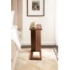 imageKate and Laurel Thaxter Modern Mango Wood CTable 20 x 10 x 28 Walnut Brown Transitional Wooden CShaped Table for Use as Bedroom Nightstand or Living Room DecorWalnut Brown