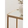 imageKate and Laurel Trubey Modern Mirrored Rectangle Narrow Side Table 16 x 8 x 25 Gold Modern Glam Slim End Table with Bottom Wire Storage Rack and Mirrored Tabletop