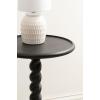 imageKate and Laurel Willoughby Modern Wooden Spiraled Round Side Table 15 x 15 x 24 Walnut Brown Accent Pedestal End Table with Turned Base for Use as Indoor Plant Stand or Bedroom Nightstand OptionBlack