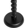 imageKate and Laurel Willoughby Modern Wooden Spiraled Round Side Table 15 x 15 x 24 Walnut Brown Accent Pedestal End Table with Turned Base for Use as Indoor Plant Stand or Bedroom Nightstand OptionBlack