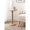 imageKate and Laurel Willoughby Modern Wooden Spiraled Round Side Table 15 x 15 x 24 Walnut Brown Accent Pedestal End Table with Turned Base for Use as Indoor Plant Stand or Bedroom Nightstand OptionNatural