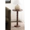 imageKate and Laurel Willoughby Modern Wooden Spiraled Round Side Table 15 x 15 x 24 Walnut Brown Accent Pedestal End Table with Turned Base for Use as Indoor Plant Stand or Bedroom Nightstand OptionWalnut Brown