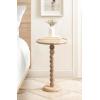 imageKate and Laurel Willoughby Modern Wooden Spiraled Round Side Table 15 x 15 x 24 Walnut Brown Accent Pedestal End Table with Turned Base for Use as Indoor Plant Stand or Bedroom Nightstand OptionNatural