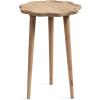 imageKate and Laurel Alezar Modern Wooden Round Side Table 15 x 15 x 22 Light Natural Transitional Solid Wood End Table with Wavy Edge for Bedroom Nightstand or Living Room DecorNatural