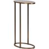 imageKate and Laurel Natalli Modern Glam Metal Oval CTable 14 x 9 x 28 Black Transitional Elegant Round CShaped Side Table for Use as Bedroom or Living Room DecorGold