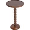 imageKate and Laurel Willoughby Modern Wooden Spiraled Round Side Table 15 x 15 x 24 Walnut Brown Accent Pedestal End Table with Turned Base for Use as Indoor Plant Stand or Bedroom Nightstand OptionWalnut Brown