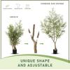 imageOlive Tree 8ft 96quot  Olive Trees Artificial Indoor with Natural Wood Trunk and Lifelike Fruits  Faux Olive Tree 8ft for Modern Home Office House Living Room Decor7ft
