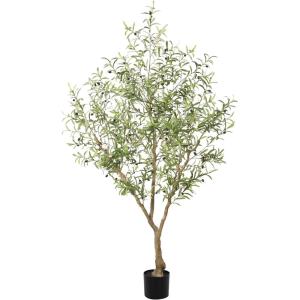 imageOlive Tree 8ft 96quot  Olive Trees Artificial Indoor with Natural Wood Trunk and Lifelike Fruits  Faux Olive Tree 8ft for Modern Home Office House Living Room Decor7ft