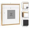 imageKate and Laurel Adlynn Coastal Rectangle Picture Frame Set of 3 16 x 20 matted to 8 x 10 White Modern ThreePiece Photo Frame Set for Gallery Wall Decor in Living Room Wall DisplayGold