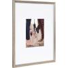 imageKate and Laurel Adlynn Coastal Rectangle Picture Frame Set of 3 16 x 20 matted to 8 x 10 White Modern ThreePiece Photo Frame Set for Gallery Wall Decor in Living Room Wall DisplaySilver