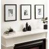 imageKate and Laurel Adlynn Coastal Rectangle Picture Frame Set of 3 16 x 20 matted to 8 x 10 White Modern ThreePiece Photo Frame Set for Gallery Wall Decor in Living Room Wall DisplayBlack