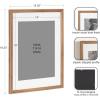 imageKate and Laurel Adlynn Coastal Rectangle Picture Frame Set of 3 16 x 20 matted to 8 x 10 White Modern ThreePiece Photo Frame Set for Gallery Wall Decor in Living Room Wall DisplayBrown