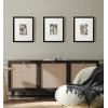 imageKate and Laurel Adlynn Coastal Rectangle Picture Frame Set of 3 16 x 20 matted to 8 x 10 White Modern ThreePiece Photo Frame Set for Gallery Wall Decor in Living Room Wall DisplayBlack