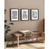imageKate and Laurel Adlynn Coastal Rectangle Picture Frame Set of 3 16 x 20 matted to 8 x 10 White Modern ThreePiece Photo Frame Set for Gallery Wall Decor in Living Room Wall DisplayBlack