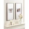 imageKate and Laurel Adlynn Coastal Rectangle Picture Frame Set of 3 16 x 20 matted to 8 x 10 White Modern ThreePiece Photo Frame Set for Gallery Wall Decor in Living Room Wall DisplaySilver