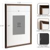 imageKate and Laurel Adlynn Coastal Rectangle Picture Frame Set of 3 16 x 20 matted to 8 x 10 White Modern ThreePiece Photo Frame Set for Gallery Wall Decor in Living Room Wall DisplayBronze