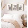 imageKate and Laurel Adlynn Coastal Rectangle Picture Frame Set of 3 16 x 20 matted to 8 x 10 White Modern ThreePiece Photo Frame Set for Gallery Wall Decor in Living Room Wall DisplayNatural