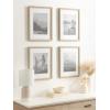 imageKate and Laurel Adlynn Coastal Rectangle Picture Frame Set of 3 16 x 20 matted to 8 x 10 White Modern ThreePiece Photo Frame Set for Gallery Wall Decor in Living Room Wall DisplayNatural