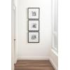 imageKate and Laurel Adlynn Coastal Rectangle Picture Frame Set of 3 16 x 20 matted to 8 x 10 White Modern ThreePiece Photo Frame Set for Gallery Wall Decor in Living Room Wall DisplayBlack