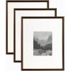 imageKate and Laurel Adlynn Coastal Rectangle Picture Frame Set of 3 16 x 20 matted to 8 x 10 White Modern ThreePiece Photo Frame Set for Gallery Wall Decor in Living Room Wall DisplayBronze