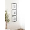imageKate and Laurel Adlynn Coastal Rectangle Picture Frame Set of 3 16 x 20 matted to 8 x 10 White Modern ThreePiece Photo Frame Set for Gallery Wall Decor in Living Room Wall DisplayBlack