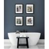 imageKate and Laurel Adlynn Coastal Rectangle Picture Frame Set of 3 16 x 20 matted to 8 x 10 White Modern ThreePiece Photo Frame Set for Gallery Wall Decor in Living Room Wall DisplayBlack