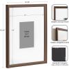 imageKate and Laurel Adlynn Coastal Rectangle Picture Frame Set of 3 16 x 20 matted to 8 x 10 White Modern ThreePiece Photo Frame Set for Gallery Wall Decor in Living Room Wall DisplayBronze