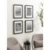 imageKate and Laurel Adlynn Coastal Rectangle Picture Frame Set of 3 16 x 20 matted to 8 x 10 White Modern ThreePiece Photo Frame Set for Gallery Wall Decor in Living Room Wall DisplayBlack