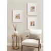 imageKate and Laurel Adlynn Coastal Rectangle Picture Frame Set of 3 16 x 20 matted to 8 x 10 White Modern ThreePiece Photo Frame Set for Gallery Wall Decor in Living Room Wall DisplayWhite