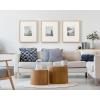 imageKate and Laurel Adlynn Coastal Rectangle Picture Frame Set of 3 16 x 20 matted to 8 x 10 White Modern ThreePiece Photo Frame Set for Gallery Wall Decor in Living Room Wall DisplayNatural