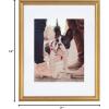 imageKate and Laurel Adlynn Coastal Rectangle Picture Frame Set of 3 16 x 20 matted to 8 x 10 White Modern ThreePiece Photo Frame Set for Gallery Wall Decor in Living Room Wall DisplayGold