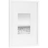 imageKate and Laurel Adlynn Coastal Rectangle Picture Frame Set of 3 16 x 20 matted to 8 x 10 White Modern ThreePiece Photo Frame Set for Gallery Wall Decor in Living Room Wall DisplayWhite