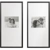 imageKate and Laurel Adlynn Coastal Rectangle Picture Frame Set of 3 16 x 20 matted to 8 x 10 White Modern ThreePiece Photo Frame Set for Gallery Wall Decor in Living Room Wall DisplayBlack