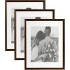 imageKate and Laurel Adlynn Coastal Rectangle Picture Frame Set of 3 16 x 20 matted to 8 x 10 White Modern ThreePiece Photo Frame Set for Gallery Wall Decor in Living Room Wall DisplayBronze
