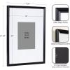 imageKate and Laurel Adlynn Coastal Rectangle Picture Frame Set of 3 16 x 20 matted to 8 x 10 White Modern ThreePiece Photo Frame Set for Gallery Wall Decor in Living Room Wall DisplayBlack