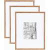 imageKate and Laurel Adlynn Coastal Rectangle Picture Frame Set of 3 16 x 20 matted to 8 x 10 White Modern ThreePiece Photo Frame Set for Gallery Wall Decor in Living Room Wall DisplayBrown