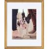 imageKate and Laurel Adlynn Coastal Rectangle Picture Frame Set of 3 16 x 20 matted to 8 x 10 White Modern ThreePiece Photo Frame Set for Gallery Wall Decor in Living Room Wall DisplayGold