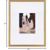 imageKate and Laurel Adlynn Coastal Rectangle Picture Frame Set of 3 16 x 20 matted to 8 x 10 White Modern ThreePiece Photo Frame Set for Gallery Wall Decor in Living Room Wall DisplayGold