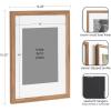 imageKate and Laurel Adlynn Coastal Rectangle Picture Frame Set of 3 16 x 20 matted to 8 x 10 White Modern ThreePiece Photo Frame Set for Gallery Wall Decor in Living Room Wall DisplayBrown