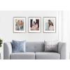 imageKate and Laurel Adlynn Coastal Rectangle Picture Frame Set of 3 16 x 20 matted to 8 x 10 White Modern ThreePiece Photo Frame Set for Gallery Wall Decor in Living Room Wall DisplaySilver