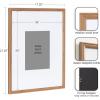 imageKate and Laurel Adlynn Coastal Rectangle Picture Frame Set of 3 16 x 20 matted to 8 x 10 White Modern ThreePiece Photo Frame Set for Gallery Wall Decor in Living Room Wall DisplayBrown