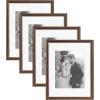 imageKate and Laurel Adlynn Coastal Rectangle Picture Frame Set of 3 16 x 20 matted to 8 x 10 White Modern ThreePiece Photo Frame Set for Gallery Wall Decor in Living Room Wall DisplayBronze