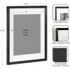 imageKate and Laurel Adlynn Coastal Rectangle Picture Frame Set of 3 16 x 20 matted to 8 x 10 White Modern ThreePiece Photo Frame Set for Gallery Wall Decor in Living Room Wall DisplayBlack
