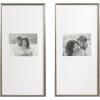 imageKate and Laurel Adlynn Coastal Rectangle Picture Frame Set of 3 16 x 20 matted to 8 x 10 White Modern ThreePiece Photo Frame Set for Gallery Wall Decor in Living Room Wall DisplaySilver