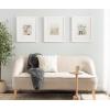 imageKate and Laurel Adlynn Coastal Rectangle Picture Frame Set of 3 16 x 20 matted to 8 x 10 White Modern ThreePiece Photo Frame Set for Gallery Wall Decor in Living Room Wall DisplayWhite