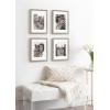 imageKate and Laurel Adlynn Coastal Rectangle Picture Frame Set of 3 16 x 20 matted to 8 x 10 White Modern ThreePiece Photo Frame Set for Gallery Wall Decor in Living Room Wall DisplaySilver